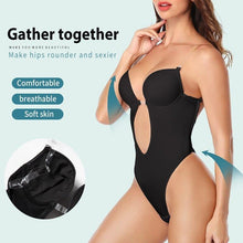 Load image into Gallery viewer, Sexy Deep V Neck Backless Body Shaper Bra Bodysuit Thong Shapewear Women Nude Black Invisible Tummy Control Underwear Wedding - Shop &amp; Buy

