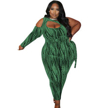 Load image into Gallery viewer, Sexy Jumpsuits Plus Size Women Clothing Single Long Sleeve Hollow Out Club Outfits Bodycon Stretch - Shop &amp; Buy
