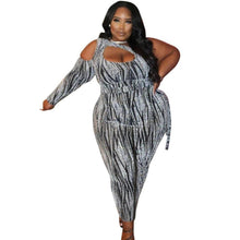 Load image into Gallery viewer, Sexy Jumpsuits Plus Size Women Clothing Single Long Sleeve Hollow Out Club Outfits Bodycon Stretch - Shop &amp; Buy
