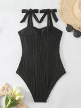 Load image into Gallery viewer, Sexy V Neck One Piece Swimsuit Women Solid Black Ribbed Tummy Control Swimwear Brazilian Bathing Suit Backless Monokini - Shop &amp; Buy
