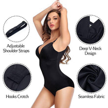 Load image into Gallery viewer, Shapewear Bodysuits for Women Seamless Deep V Neck Bodysuit Smooth Slip Crop Tops Tummy Control Body Shaper Slimming Underwear - Shop &amp; Buy
