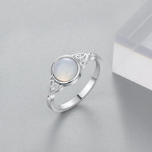 Load image into Gallery viewer, Silver Color Finger Rings Charm Moonstone Rings Victorian Style Round Female Ring Fashion Jewelry Gift for Wife Women Party - Shop &amp; Buy
