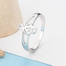 Load image into Gallery viewer, Silver Color Musical Note Women Rings Female Finger Rings for Women Fashion Jewelry Size 6 7 8 9 - Shop &amp; Buy
