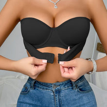 Load image into Gallery viewer, Simple Solid Front Closure Underwire Bra, Comfy &amp; Breathable Strapless Seamless Push Up Bra - Shop &amp; Buy
