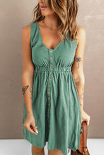 Load image into Gallery viewer, Sleeveless Button Down Mini Dress - Shop &amp; Buy