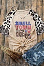 Load image into Gallery viewer, SMALL TOWN USA Graphic Leopard V-Neck Top - Shop &amp; Buy