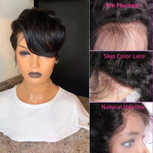 Load image into Gallery viewer, Sogreat Pixie Cut Wig Human Hair Short Straight Bob Wig For Women Preplucked Hairline Brazilian 13x1 T Part Transparent Lace Wig - Shop &amp; Buy
