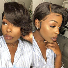 Load image into Gallery viewer, Sogreat Pixie Cut Wig Human Hair Short Straight Bob Wig For Women Preplucked Hairline Brazilian 13x1 T Part Transparent Lace Wig - Shop &amp; Buy
