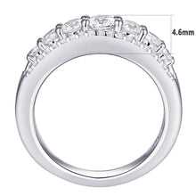 Load image into Gallery viewer, Solid 925 Sterling Silver Engagement Ring 1.2Ct Round Cut AAAAA CZ Eternity Wedding Band Jewelry Gift for Women - Shop &amp; Buy
