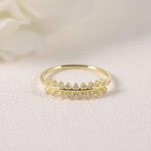 Load image into Gallery viewer, Solid 925 Sterling Silver Moissanite Ring Unique Moissanite Wedding Band Women Oval Cut Half Eternity Band Ring - Shop &amp; Buy
