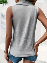 Load image into Gallery viewer, Solid Color Button Front Tank Top, Elegant Sleeveless Top For Spring &amp; Summer - Shop &amp; Buy
