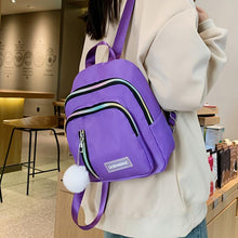 Load image into Gallery viewer, Solid Color Pocket Zipper Backpack, Travel Daily Bag, Women&#39;s Casual School Backpack Small Backpack - Shop &amp; Buy
