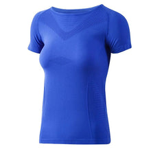 Load image into Gallery viewer, Solid Color Quick Dry Sports Short Sleeve T-Shirt Women Sweatshirt Breathable Jogging Gym Clothing - Shop &amp; Buy
