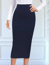 Load image into Gallery viewer, Solid High Waist Bodycon Skirt, Elegant Skirt For Office &amp; Work, Women&#39;s Clothing - Shop &amp; Buy
