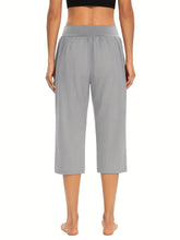 Load image into Gallery viewer, Solid Stretch Cropped Pants with Pockets - Casual &amp; Stylish for Spring Summer - Shop &amp; Buy
