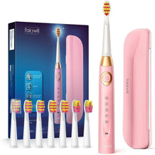 Load image into Gallery viewer, Sonic Electric Toothbrushes for Adults Kids 5 Modes Smart Timer Rechargeable Whitening Toothbrush with 10 Brush Heads - Shop &amp; Buy
