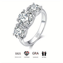 Load image into Gallery viewer, Sparkling 2/4ct Moissanite Promise Ring - Timeless 925 Sterling Silver Jewelry for Her - Shop &amp; Buy
