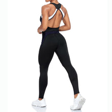 Load image into Gallery viewer, Splicing Yoga Set Fitness Women Jumpsuit Sleeveless Tracksuit One Piece Sports Clothing Backless Workout Sportswear Gym Pants - Shop &amp; Buy
