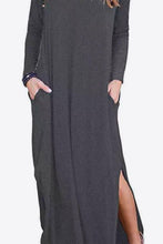 Load image into Gallery viewer, Split Long Sleeve V-Neck Maxi Dress - Shop &amp; Buy