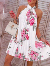 Load image into Gallery viewer, Spring-Summer Chic Choker Style Dress - Sleeveless, Floral Elegance, Women’s Perfect Sundress - Shop &amp; Buy
