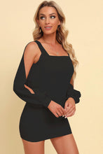 Load image into Gallery viewer, Square Neck Split Sleeve Mini Dress - Shop &amp; Buy