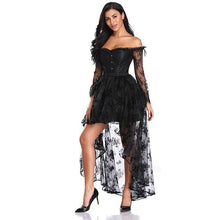 Load image into Gallery viewer, Steampunk Corset Sexy Gothic Bustier Irregular Palace Style Top Lace Strapless Dress - Shop &amp; Buy