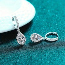 Load image into Gallery viewer, Sterling Silver 925 Hypoallergenic Moissanite Droplet Earrings - Sparkling Dangle Design - Shop &amp; Buy
