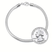 Load image into Gallery viewer, Sterling Silver Snake Chain Bracelet - Classic Elegance for All, Hypoallergenic &amp; Charm-Ready - Shop &amp; Buy
