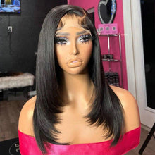Load image into Gallery viewer, Straight 13X4 Layered Haircut Lace Front Human Hair Wig Face Framing Layers Wigs for Black Women Glueless Lace Wig Pre Plucked - Shop &amp; Buy
