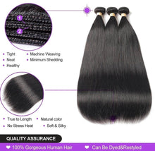 Load image into Gallery viewer, Straight Bundles With Frontal HD Transparent Bone Straight Human Hair Bundles With Lace Frontal 13*4 Transparent Lace - Shop &amp; Buy
