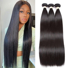 Load image into Gallery viewer, Straight Hair Brazilian Straight Human Hair Weave Bundles Natural Black 1/3/4 pcs/lot 100% Human Hair Bundles Remy Hair - Shop &amp; Buy

