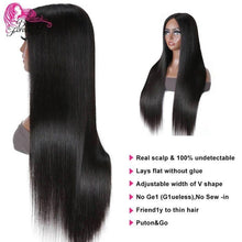 Load image into Gallery viewer, Straight V Part Wig Human Hair Protective Style U Part Wigs No Lace No Gel Quick Weave V Shape Glueless Wig - Shop &amp; Buy

