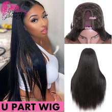 Load image into Gallery viewer, Straight V Part Wig Human Hair Protective Style U Part Wigs No Lace No Gel Quick Weave V Shape Glueless Wig - Shop &amp; Buy
