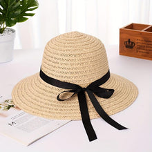 Load image into Gallery viewer, Straw Hat Small Chili Hat Women Summer Bow Straw Hat Sun Protection Beach Sun Hats For Women - Shop &amp; Buy
