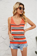 Load image into Gallery viewer, Striped Ribbed Trim Knit Tank - Shop &amp; Buy
