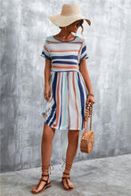Load image into Gallery viewer, Striped Round Neck Dress - Shop &amp; Buy