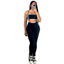 Load image into Gallery viewer, Striped Tube Crop Top Strap Pants Two Piece Set for Women Summer Sexy Sleeveless Overalls Skinng Night Club wear Outfits - Shop &amp; Buy
