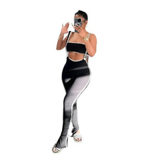 Load image into Gallery viewer, Striped Tube Crop Top Strap Pants Two Piece Set for Women Summer Sexy Sleeveless Overalls Skinng Night Club wear Outfits - Shop &amp; Buy
