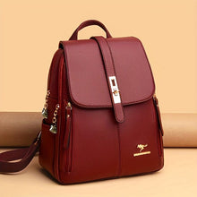 Load image into Gallery viewer, Stylish Retro PU Leather Backpack - Fashion Flap with Anti-theft Pocket - Shop &amp; Buy
