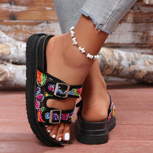 Load image into Gallery viewer, Stylish Womens Flat Heel Platform Sandals - Double Buckle Strap, Comfortable Open Toe - Shop &amp; Buy
