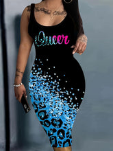 Load image into Gallery viewer, Sultry Queen Print Midi Bodycon Dress - Scoop Neck, Summer Chic, Durable &amp; Comfort Fit - Shop &amp; Buy
