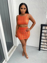 Load image into Gallery viewer, Summer Knitted Rib Solid Two Piece Set Sexy Tank Crop Top + Mini Skirts See Through Club Outfits Casual Beach Wear Sets - Shop &amp; Buy
