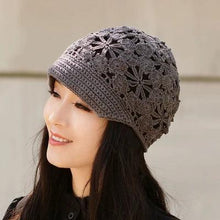 Load image into Gallery viewer, Summer Thin Hollow Hook Flower Hat Elegant Ladies Casual Peaked Cap - Shop &amp; Buy
