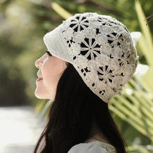 Load image into Gallery viewer, Summer Thin Hollow Hook Flower Hat Elegant Ladies Casual Peaked Cap - Shop &amp; Buy
