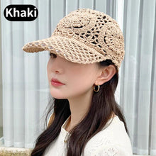 Load image into Gallery viewer, Summer Thin Hollow Hook Flower Hat Elegant Ladies Casual Peaked Cap - Shop &amp; Buy
