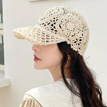 Load image into Gallery viewer, Summer Thin Hollow Hook Flower Hat Elegant Ladies Casual Peaked Cap - Shop &amp; Buy
