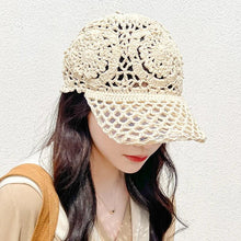 Load image into Gallery viewer, Summer Thin Hollow Hook Flower Hat Elegant Ladies Casual Peaked Cap - Shop &amp; Buy
