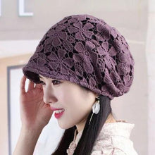 Load image into Gallery viewer, Summer Thin Hollow Hook Flower Hat Elegant Ladies Casual Peaked Cap - Shop &amp; Buy
