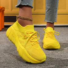 Load image into Gallery viewer, Sunny Yellow Running Sneakers - Ultra-Breathable Knit, Optimum Comfort, Lightweight Design for Trendy Sports Enthusiasts, Perfect for Athletic Activities &amp; Casual Strolls - Shop &amp; Buy

