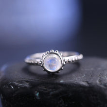 Load image into Gallery viewer, Textured Milky Blue Moonstone Ring in 925 Sterling Silver, Stylish Gemstone Ring, Moonstone Jewellery, Gift for Her - Shop &amp; Buy
